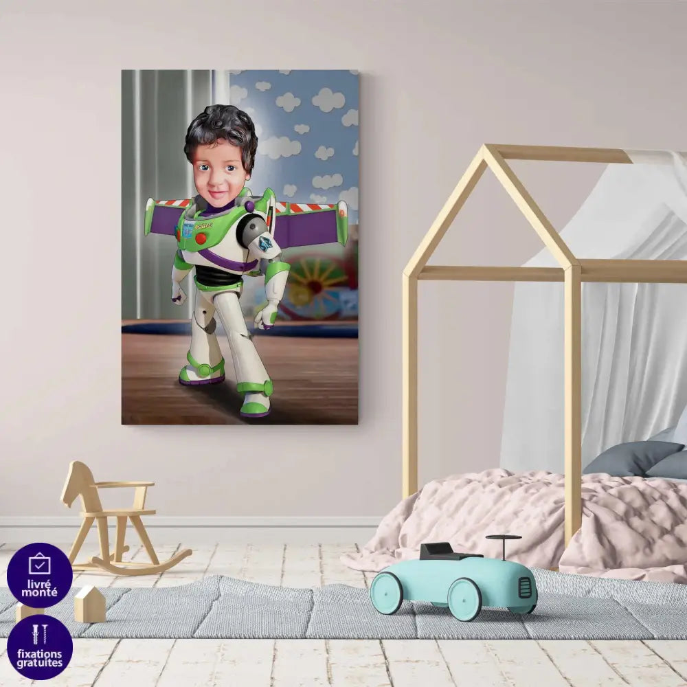 Tableau Personnalisable Super Héros BUZZ L'ECLAIR - Montableaudeco