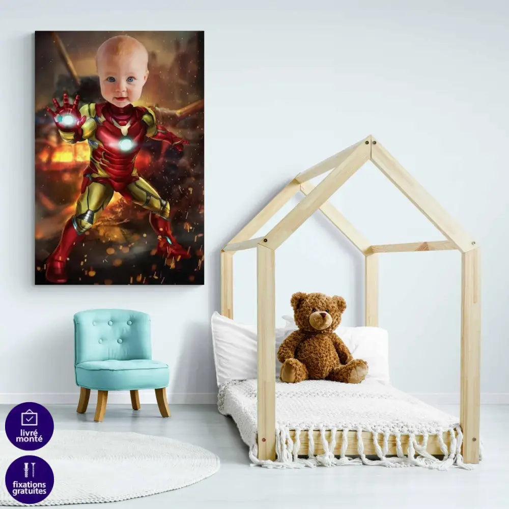Tableau Personnalisable Super Héros Iron Man - Montableaudeco