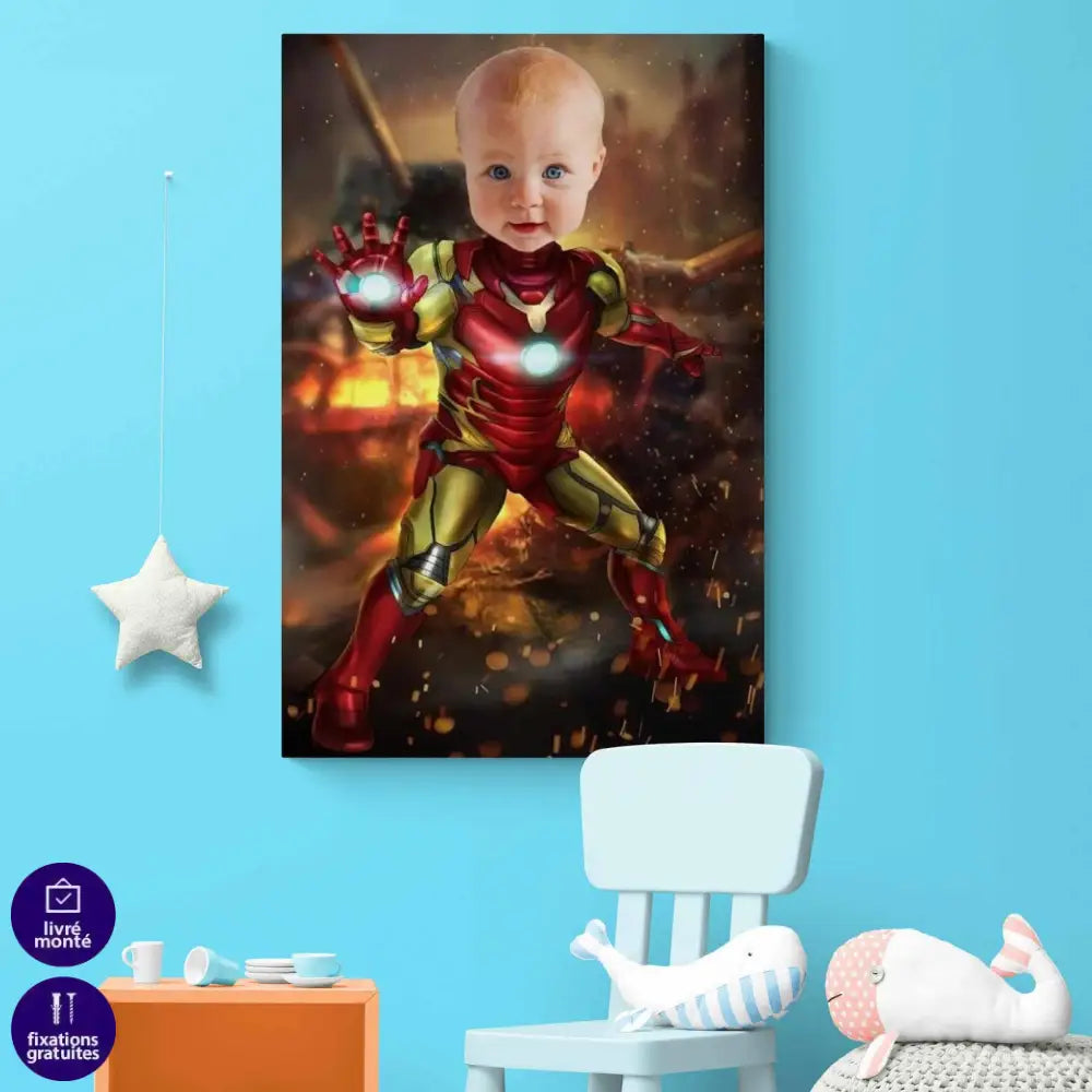 Tableau Personnalisable Super Héros Iron Man - Montableaudeco
