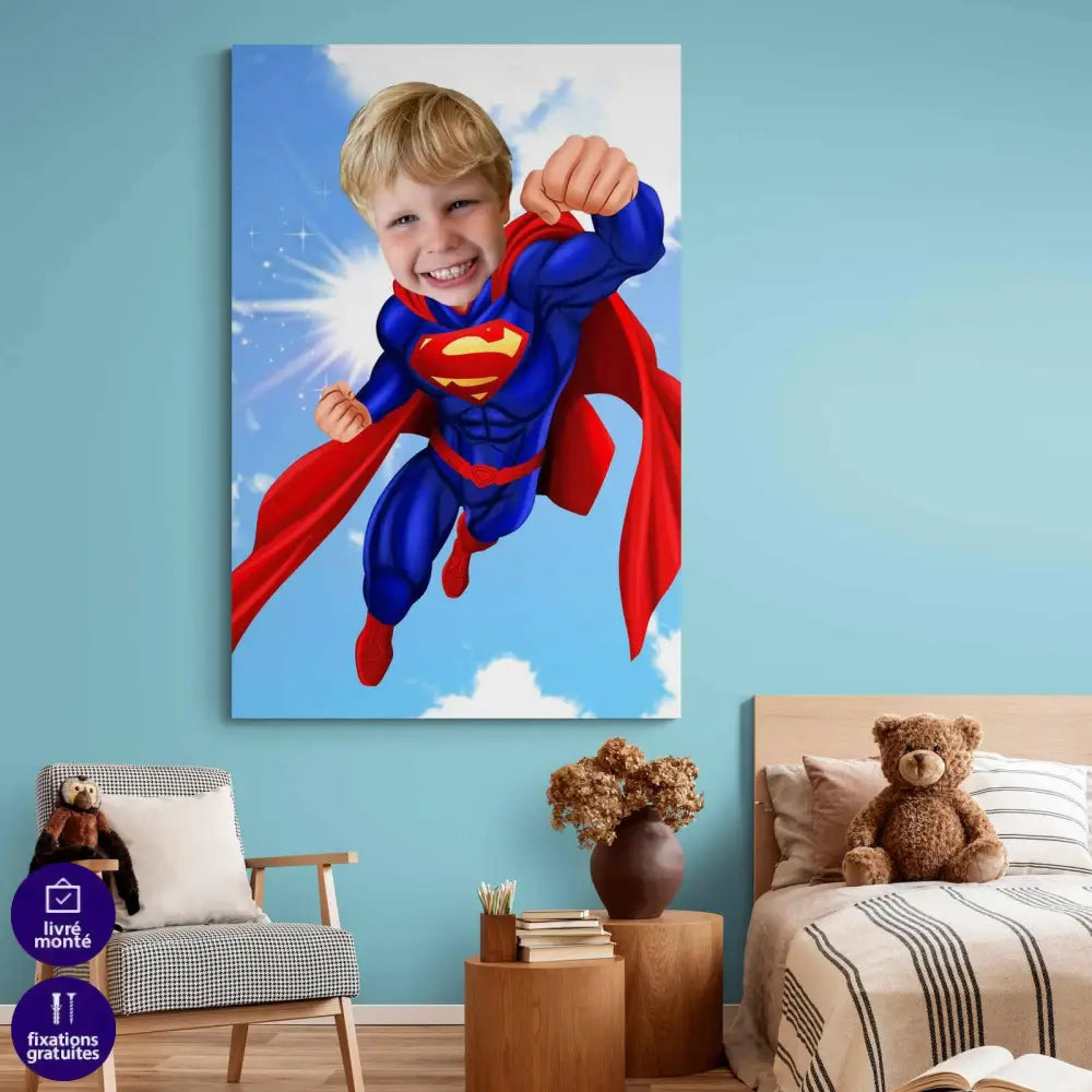 Tableau Personnalisable Super Héros Marvel SUPERMAN - Montableaudeco