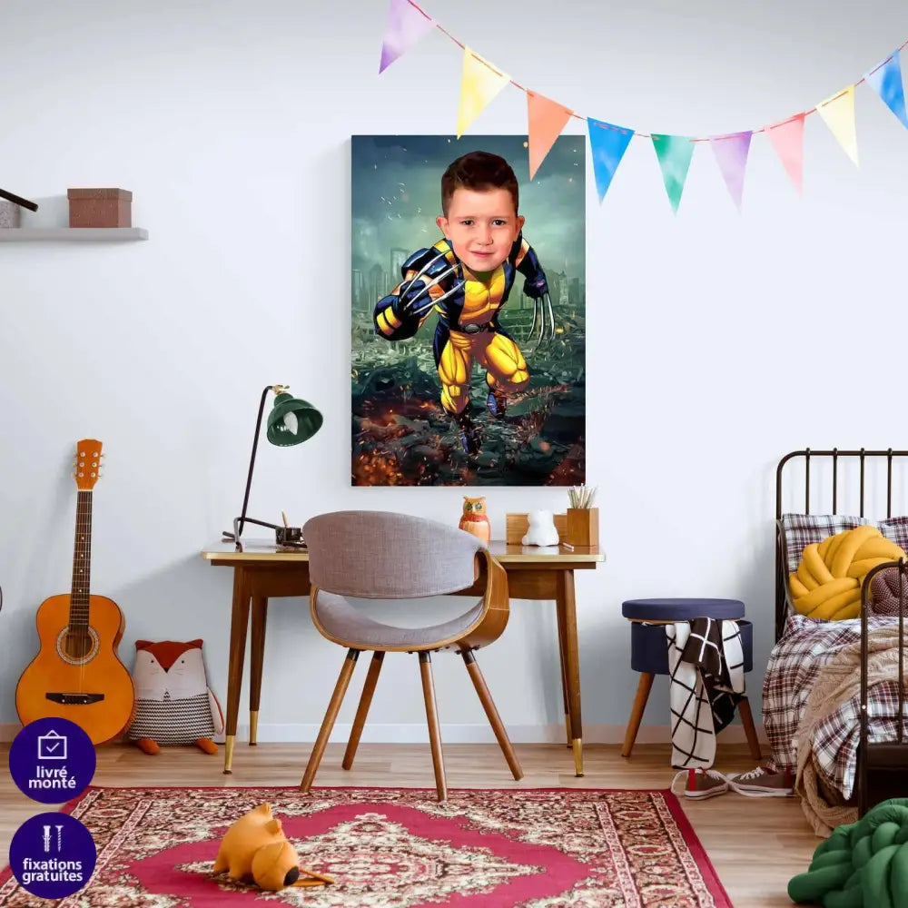 Tableau Personnalisable Super Héros Wolverine - Montableaudeco