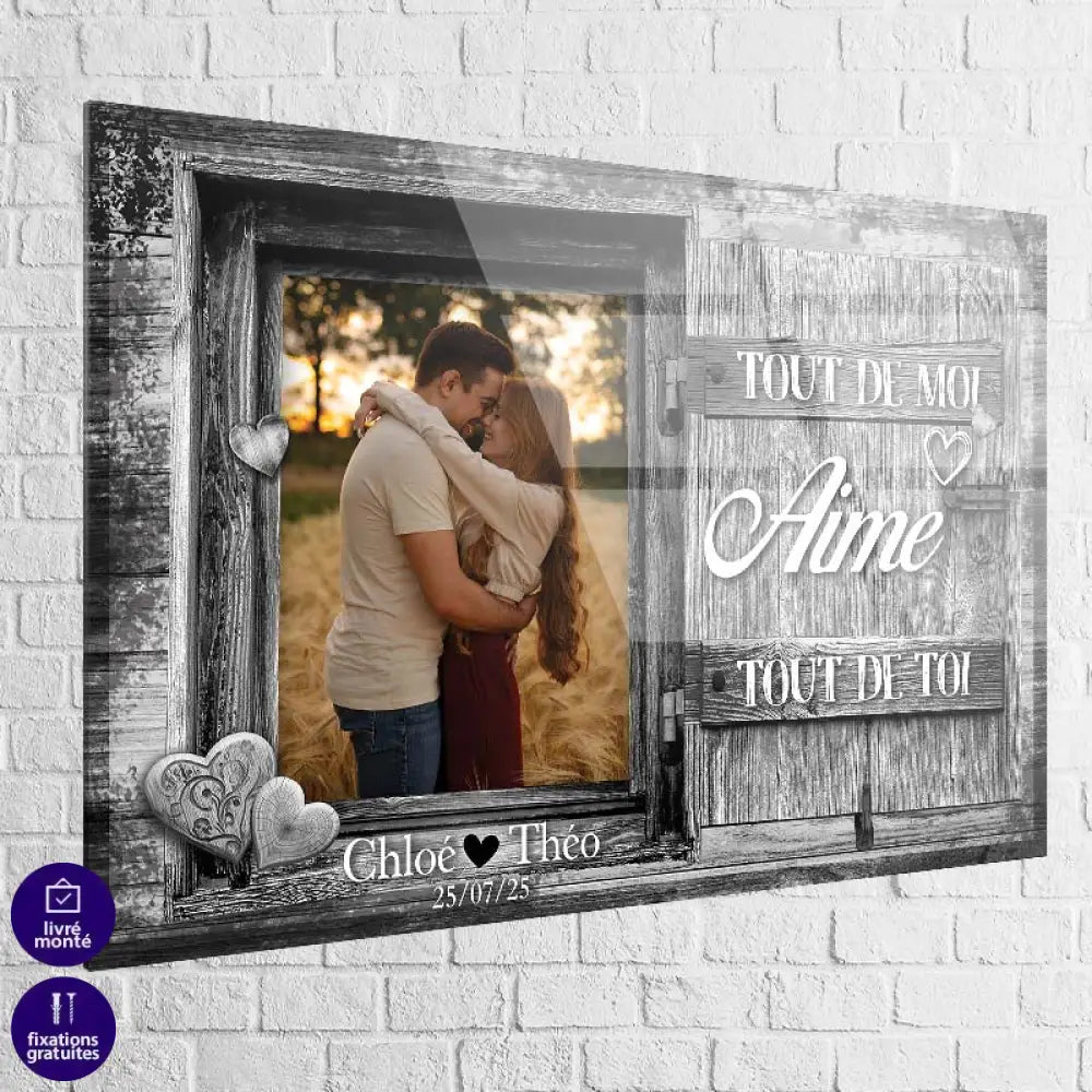 Tableau Personnalisé Cadre Photo L'amour Plexi
