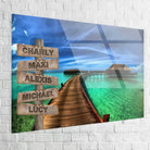 Tableau Personnalisé Prénoms Chemin de Vie 40x60cm / Plexiglas Toile Imprimée