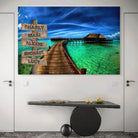 Tableau Personnalisé Prénoms Chemin de Vie 40x60cm / Poster Toile Imprimée