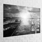 Tableau Personnalisé Prénoms Chemin de Vie Noir et Blanc 40x60cm / Plexiglas Toile Imprimée