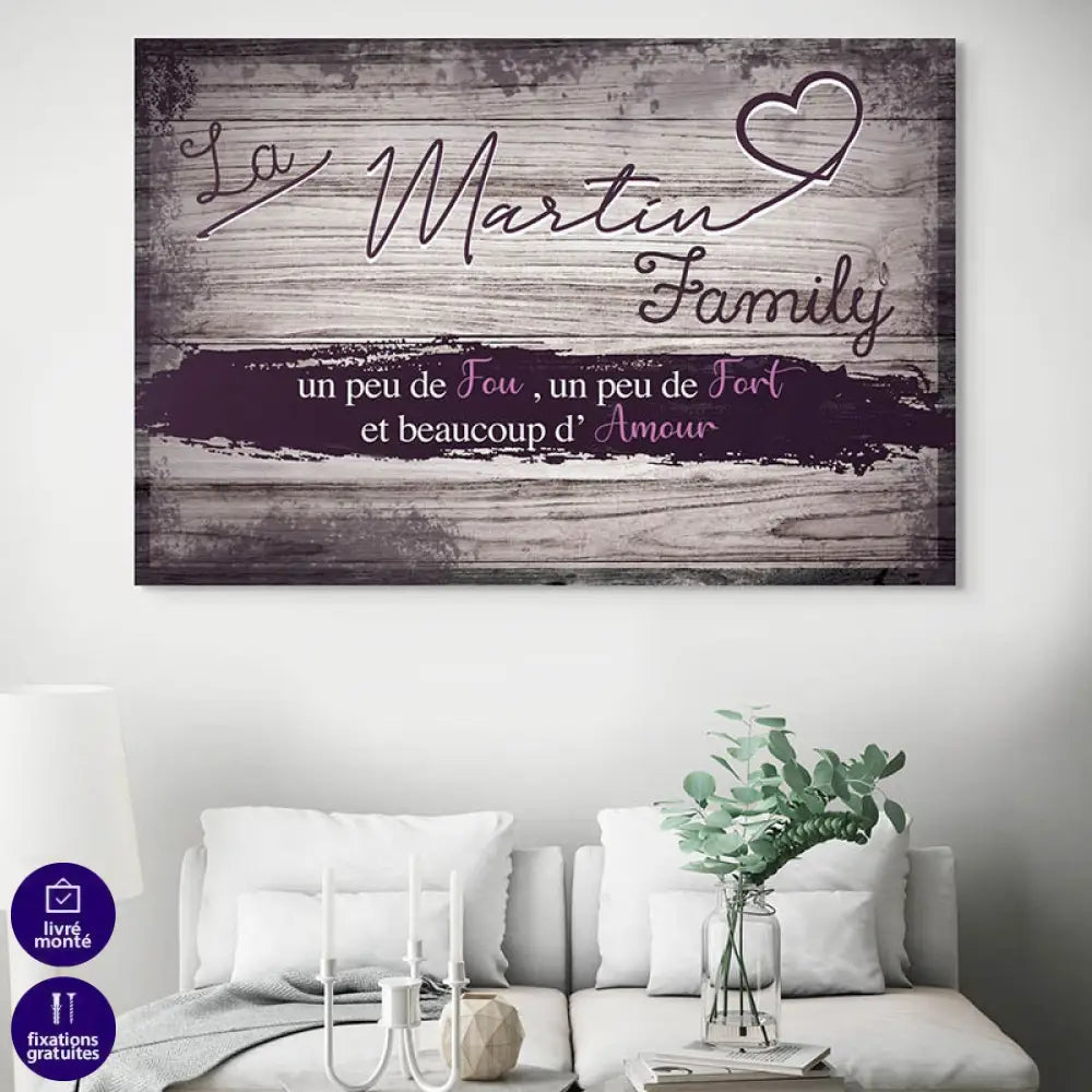 Tableau Personnalisé Prénoms Family Tableau Personnalisé