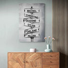 Tableau Personnalisé Prénoms Intersection Vintage - Montableaudeco