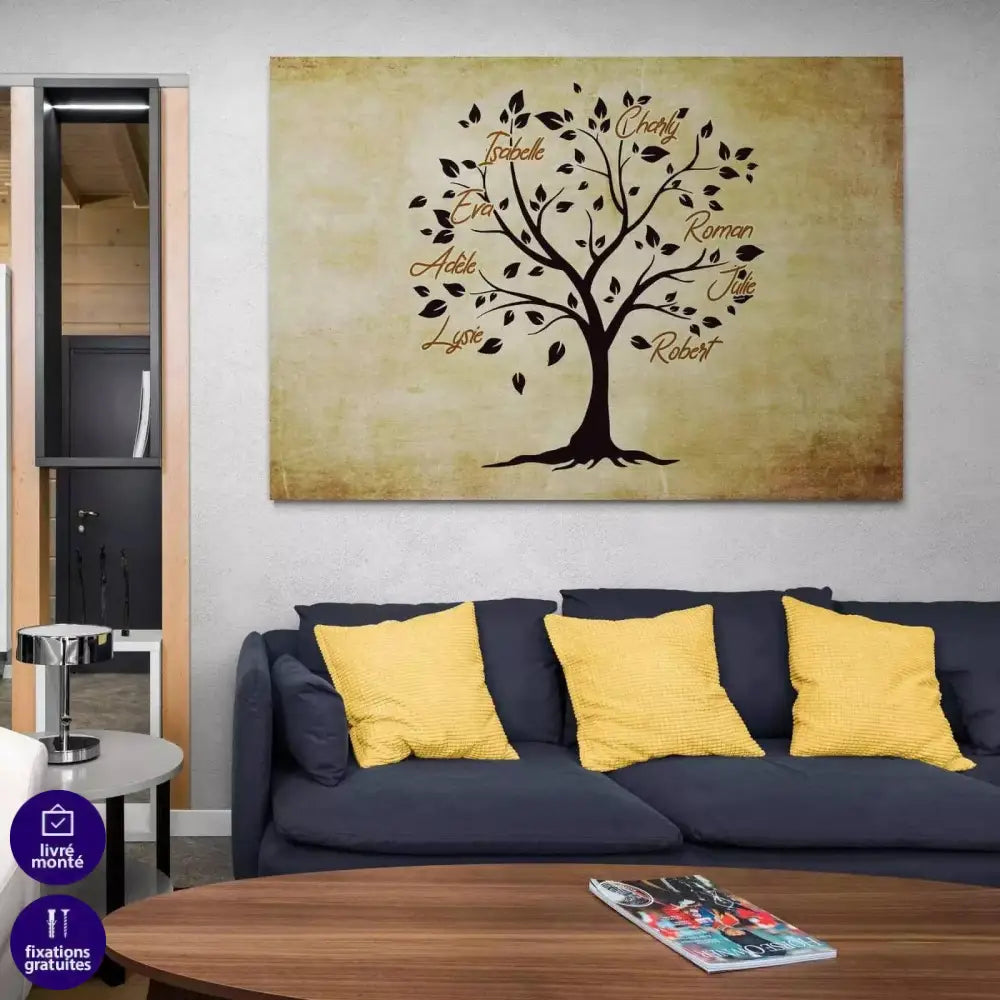 Tableau Personnalisé Prénoms l'Arbre de Vie - Montableaudeco