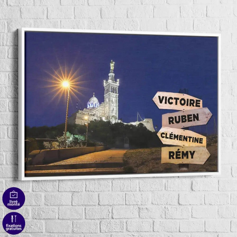 Tableau Personnalisé Prénoms Marseille - Montableaudeco