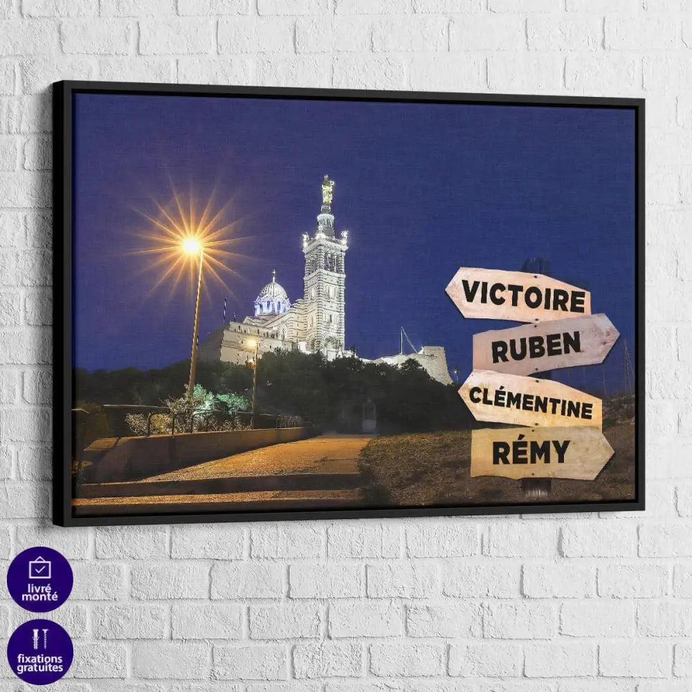 Tableau Personnalisé Prénoms Marseille - Montableaudeco