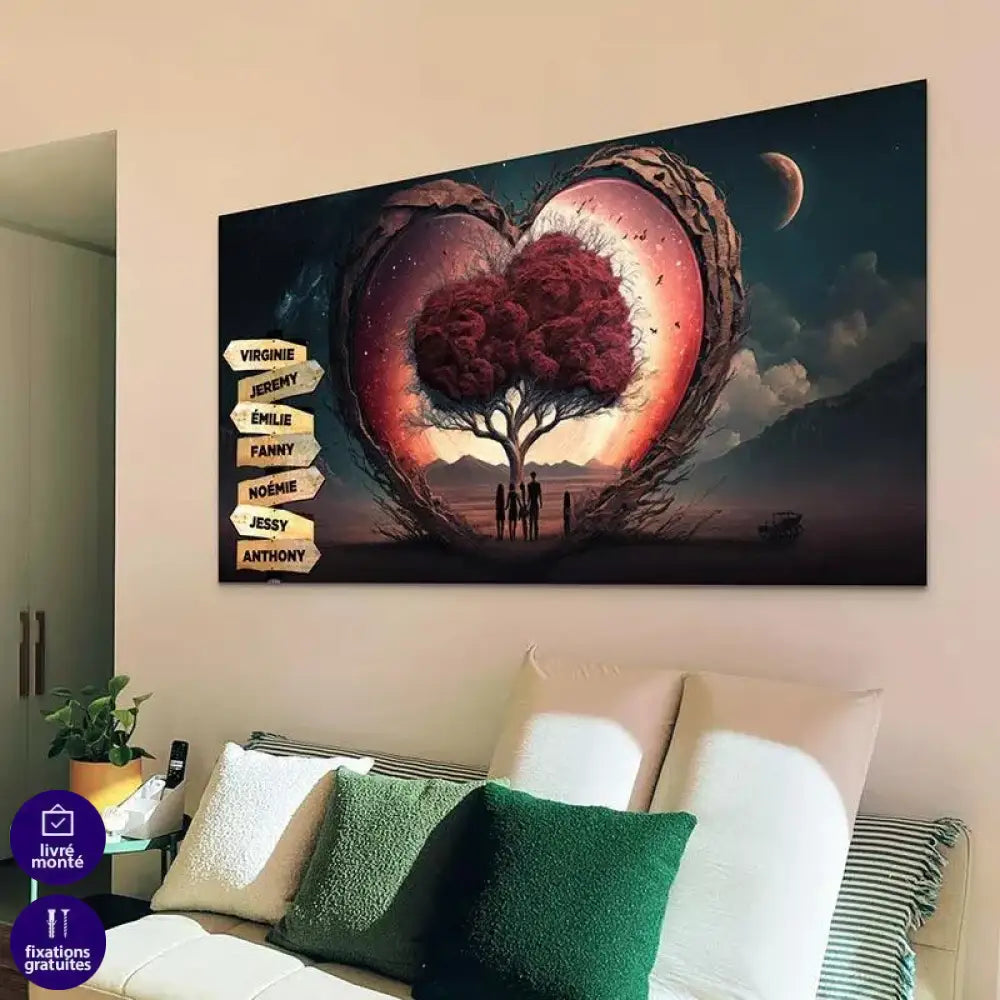 Tableau Personnalisé Prénoms Panoramique - Montableaudeco