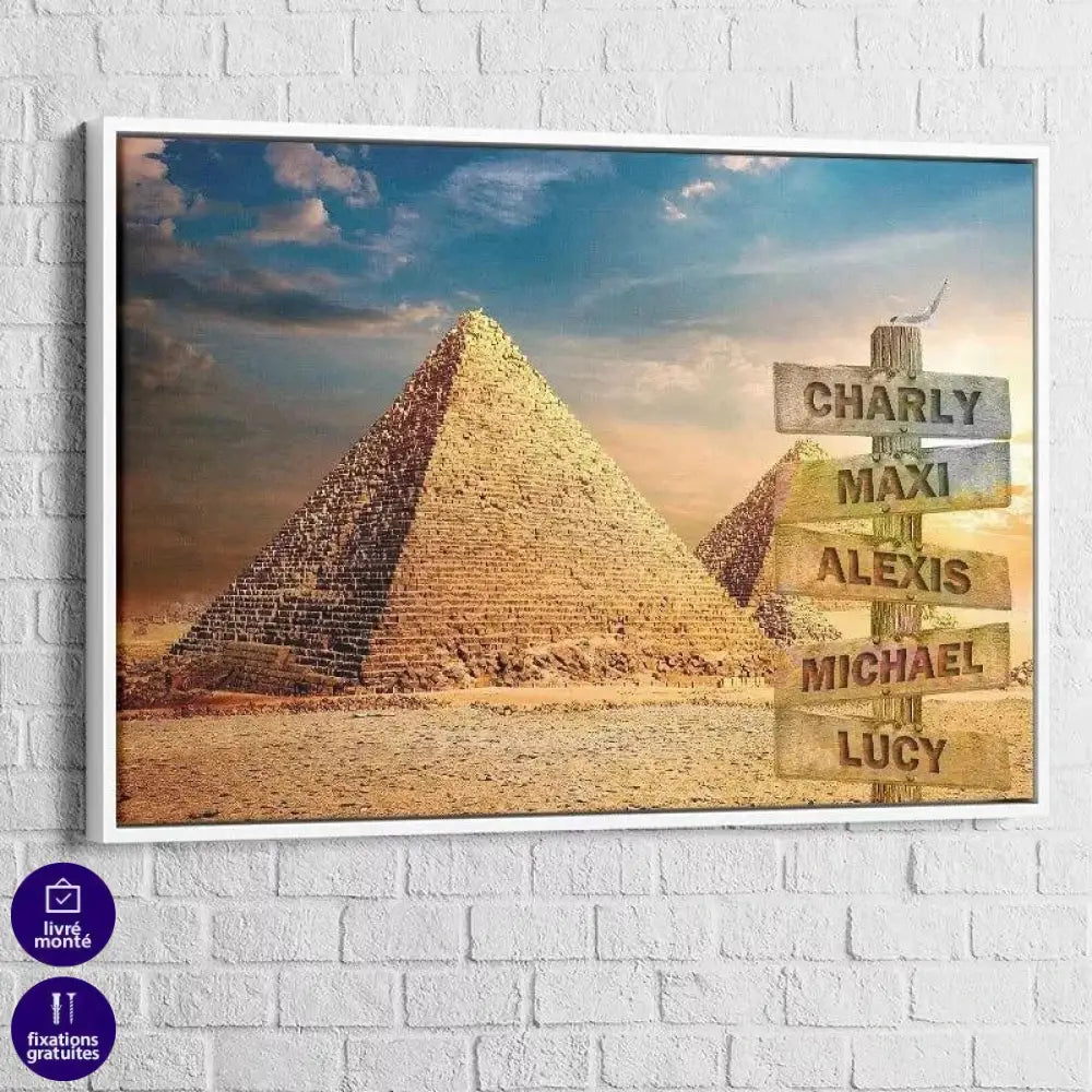 Tableau Personnalisé Prénoms Pyramide - Montableaudeco