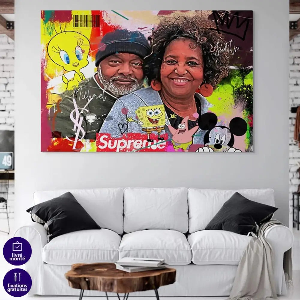 Tableau Personnalisé Street Art Pop 40x60cm / Toile tendue sur châssis Toile Imprimée