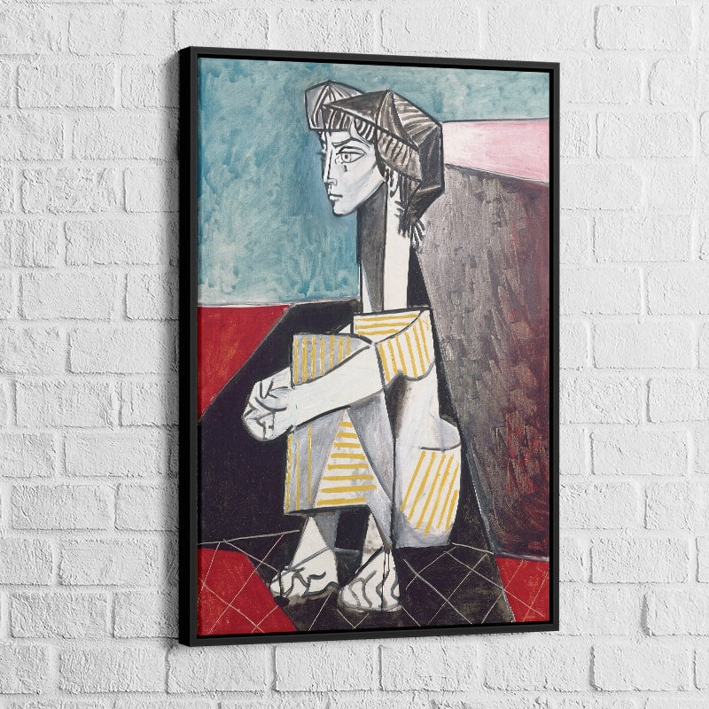 tableau pablo picasso jacqueline avec les mains croiséé B