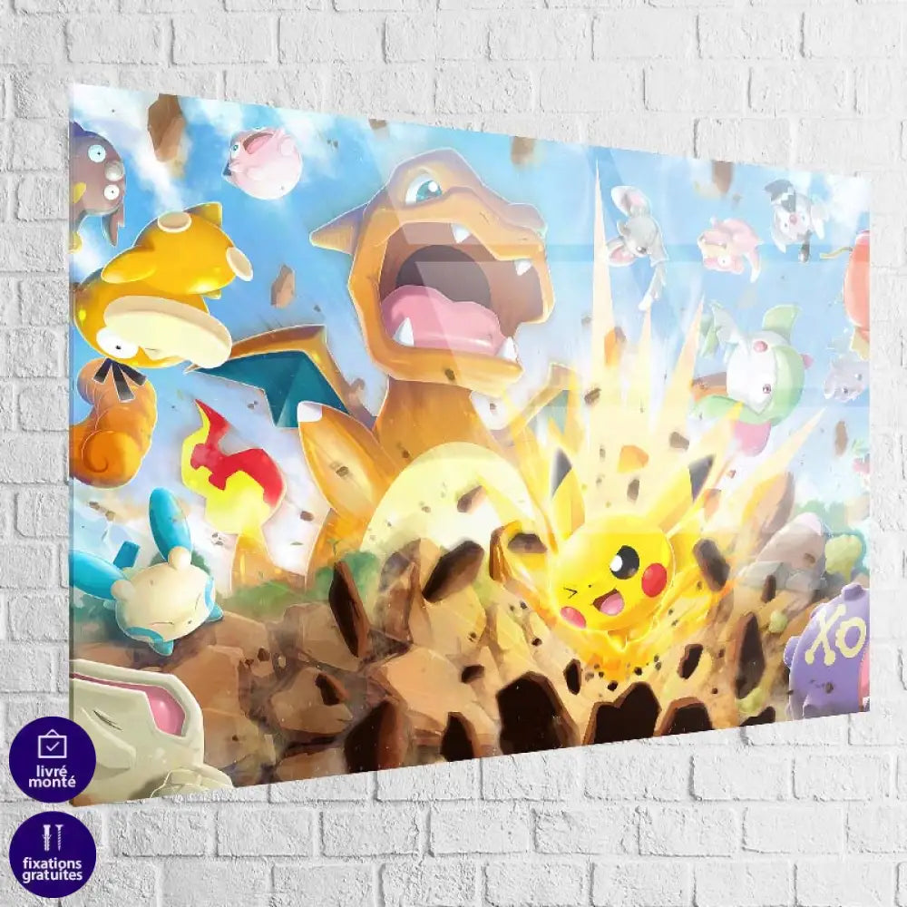tableau mural pop culture pokémon plexiglas