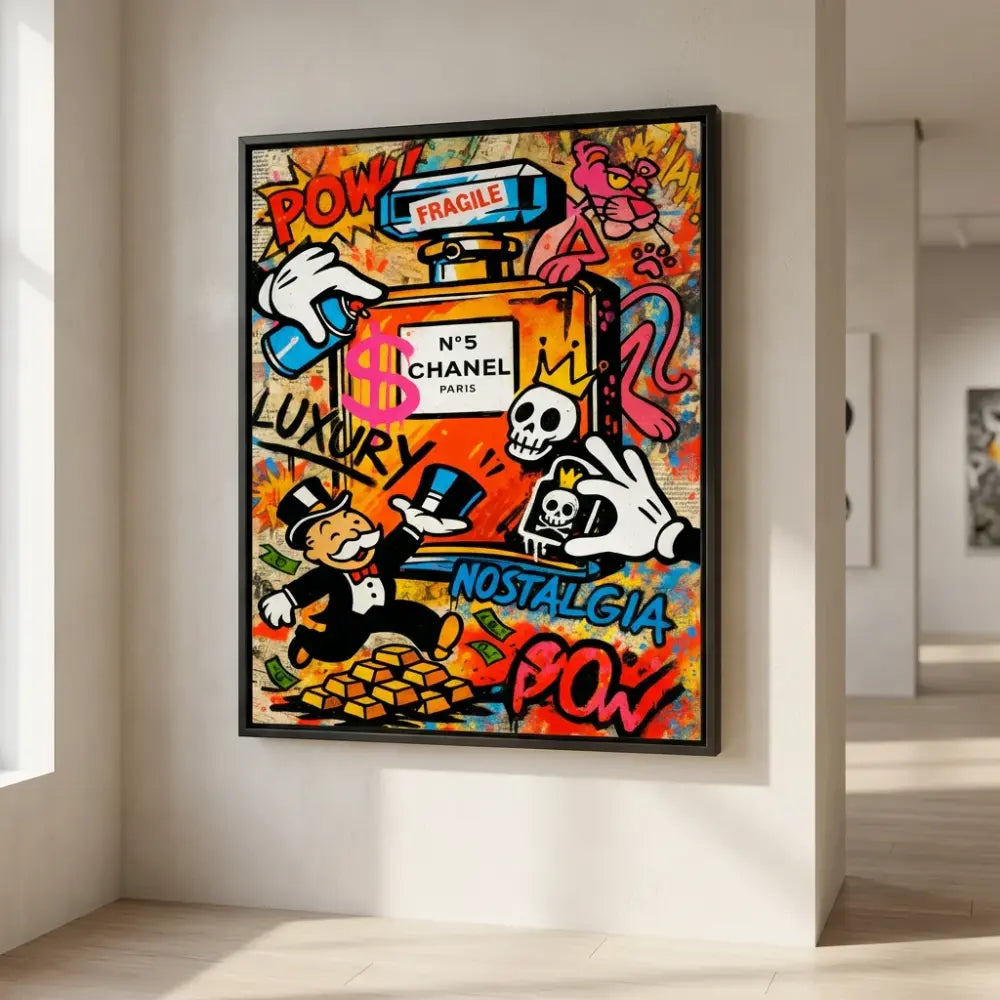 Pop Art Canvas Print street, decor idea for living room, office, entryway