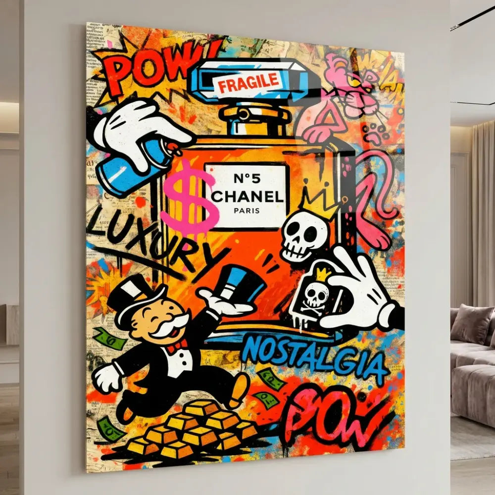 Graffiti Canvas Art Paris, modern and energetic wall art