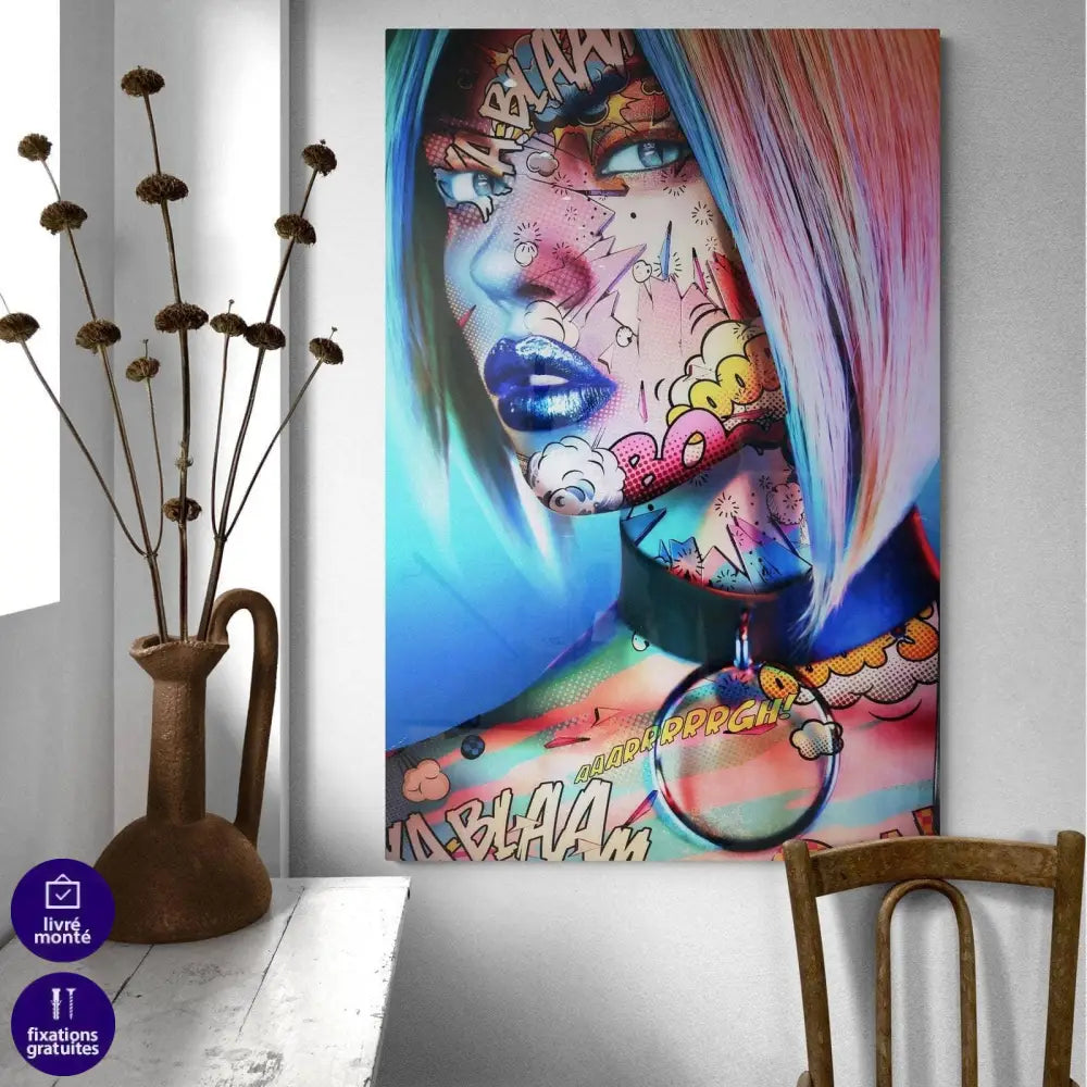 Tableau Pop Art Fashion Tatoo - Montableaudeco