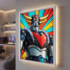 Décoration murale Goldorak robot rétro futuriste art pop