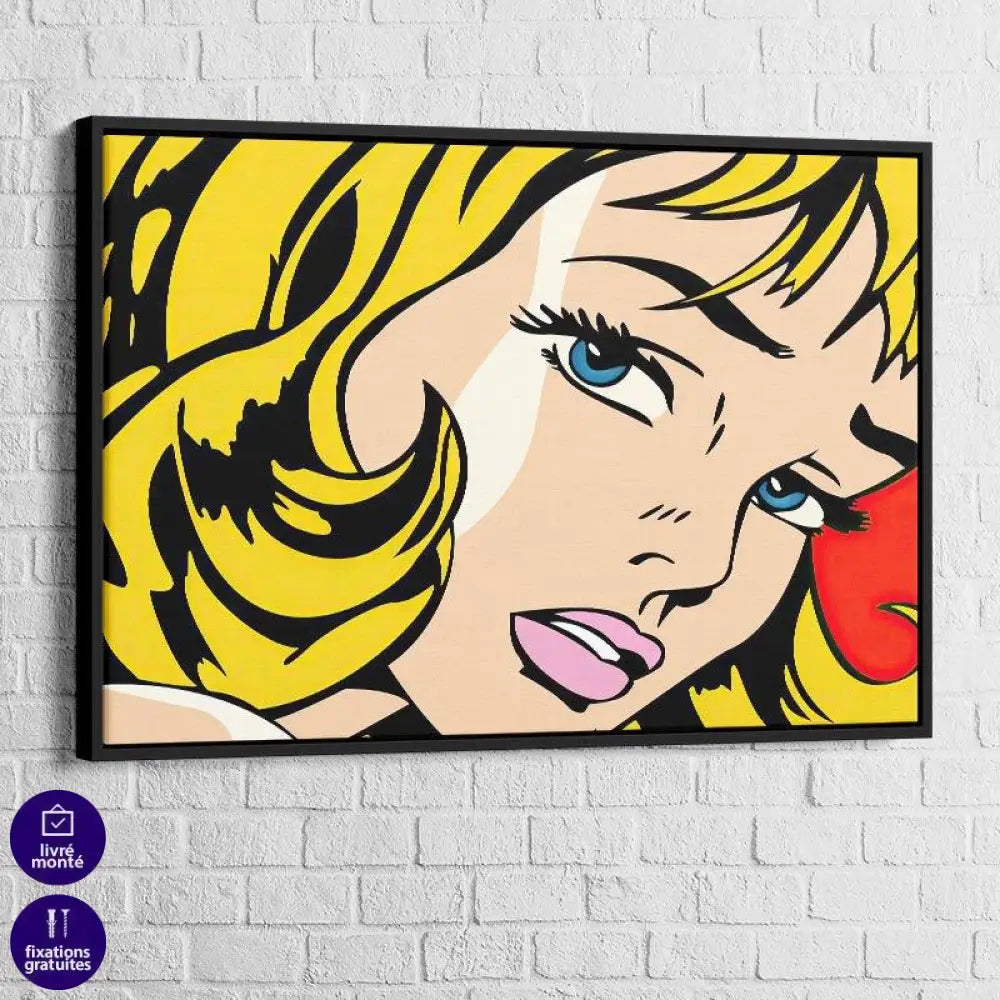 Tableau Pop Art La Jolie Blonde - Montableaudeco