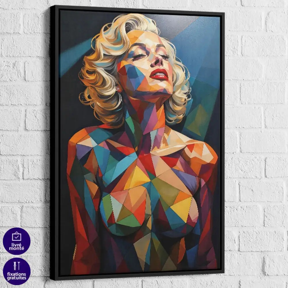 Tableau Pop Art Coloré – Portrait Marilyn Glamour