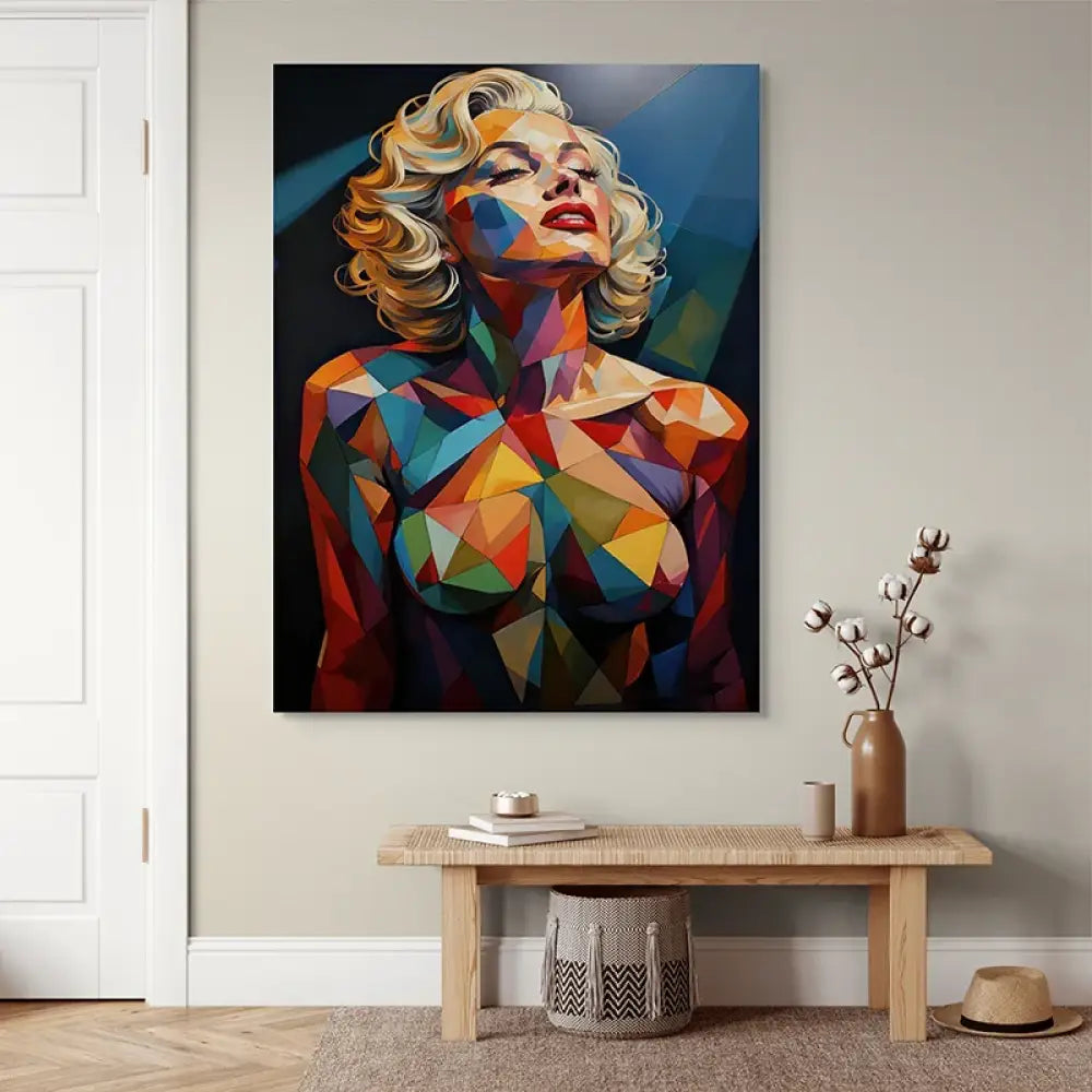 Tableau Déco – Marilyn Monroe Abstrait Polygonal