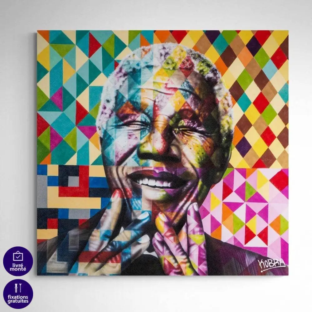 Tableau Pop Art Nelson Mandela Portrait - Montableaudeco