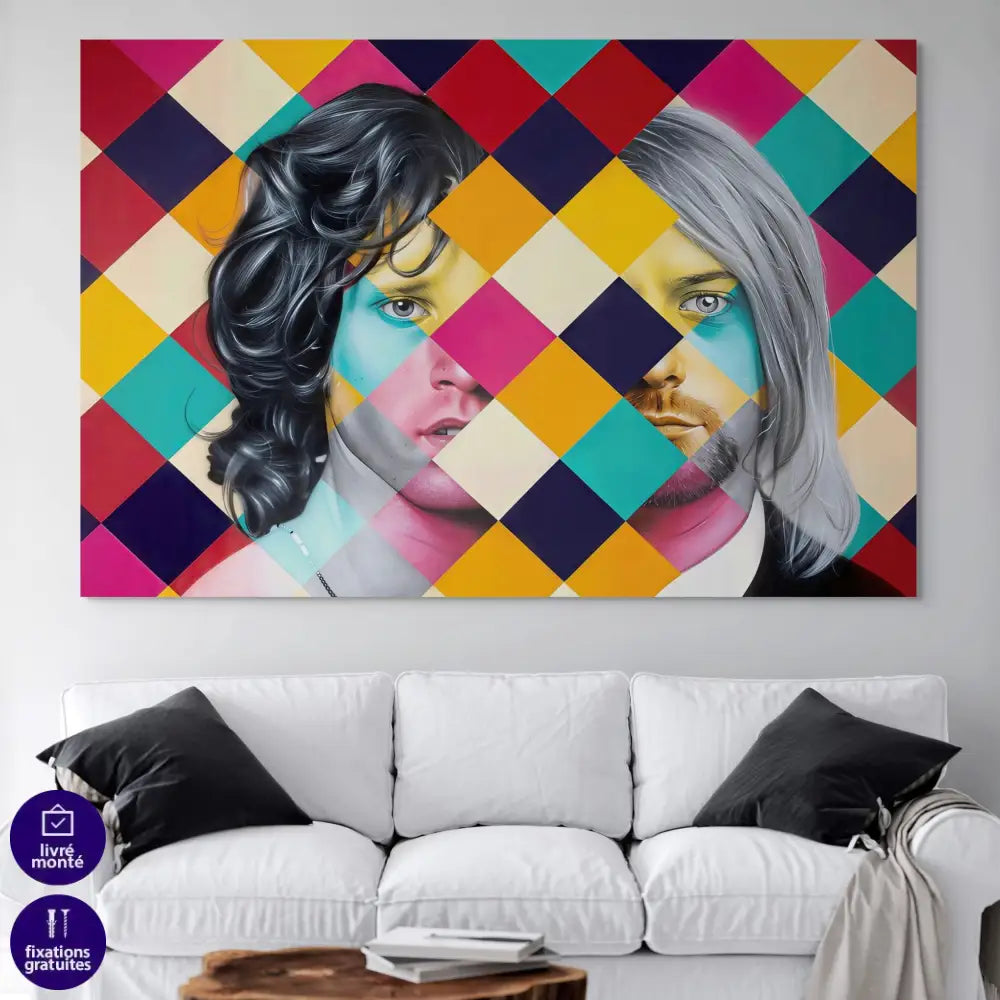 décoration murale moderne style pop art coloré

