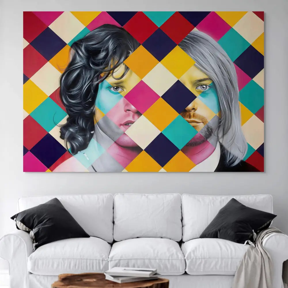 décoration murale moderne style pop art coloré

