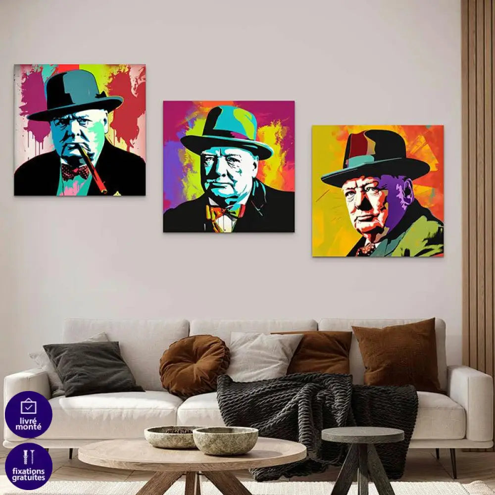 Tableau Pop Art Winston Churchill - Montableaudeco