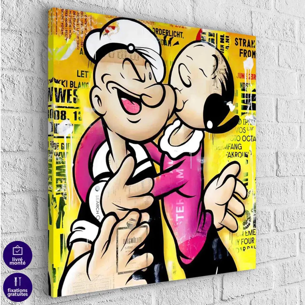Tableau Popeye et Olive L'amour - Montableaudeco