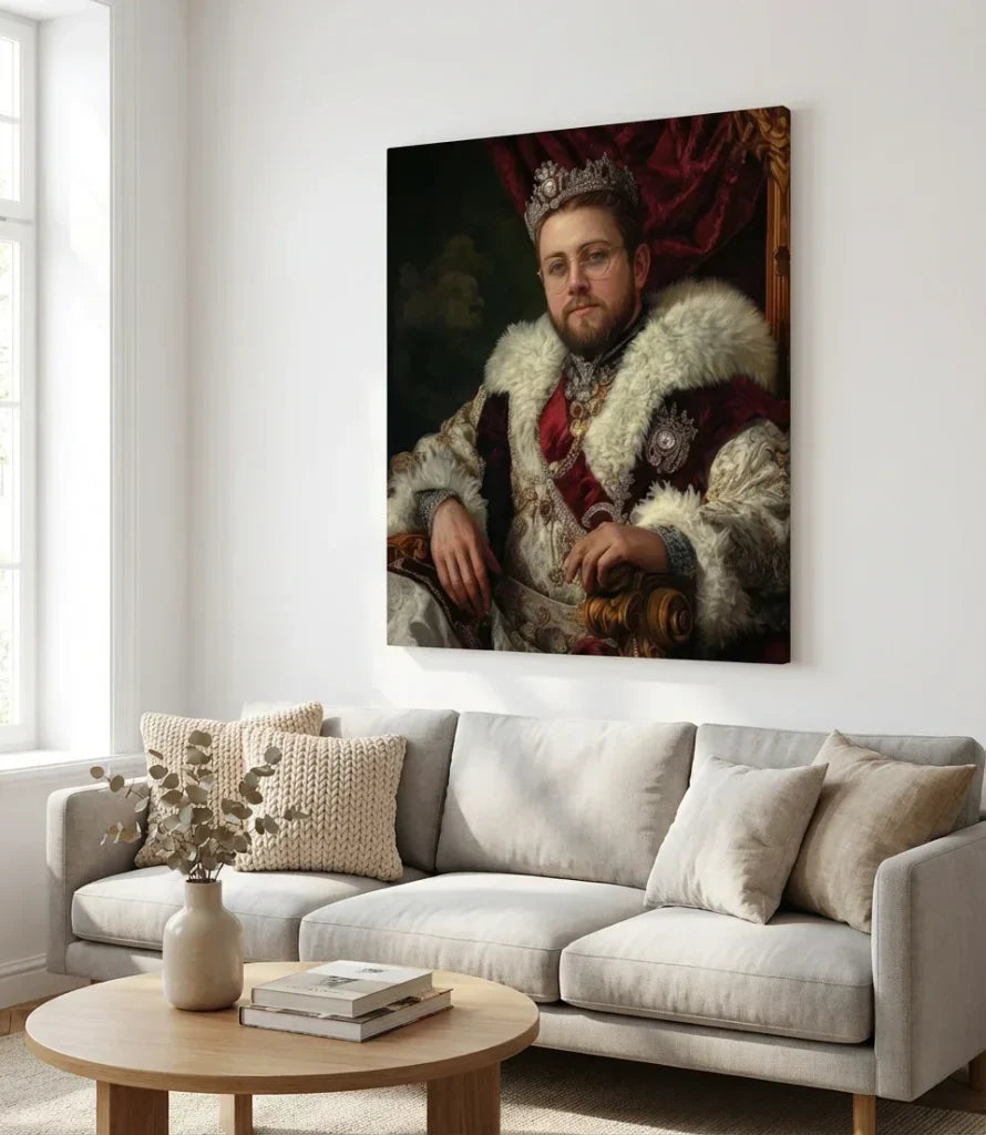 Historical Portrait Painting The King: a unique and memorable personalized gift