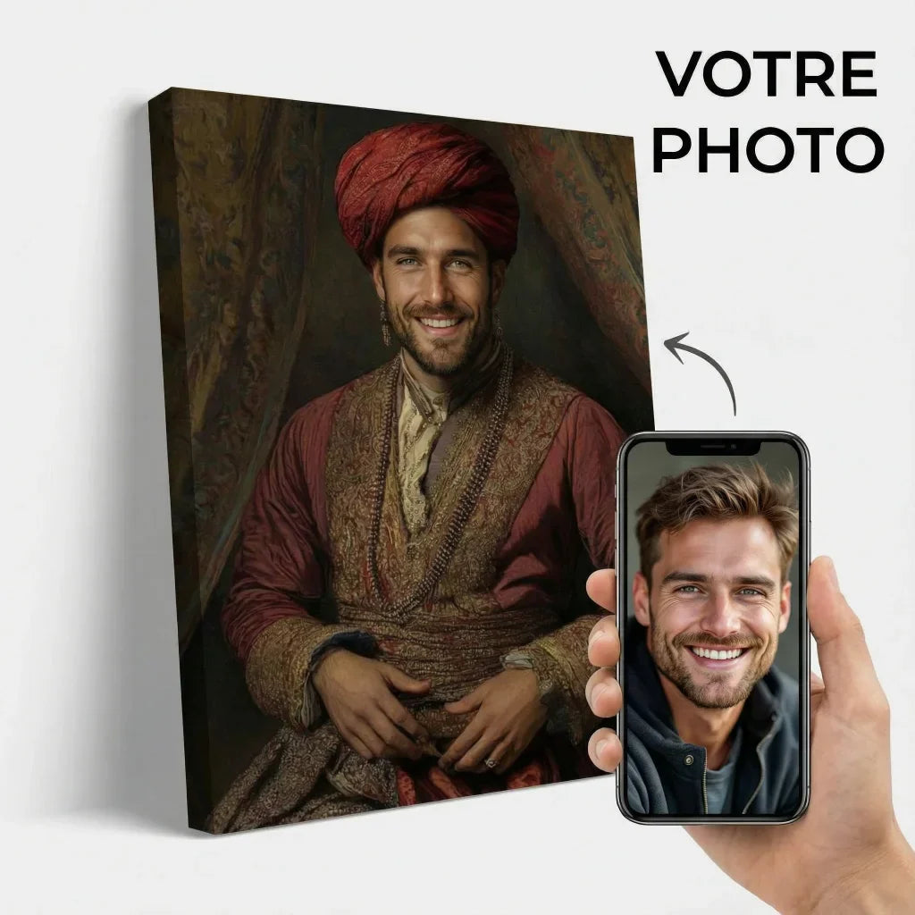 Tableau Portrait Historique Le Sultan - Tableau Personnalisé Historique