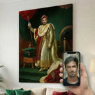 Tableau Portrait Personnalisé Historique L’empereur - 40x60cm / Toile tendue sur châssis - Tableau Personnalisé