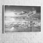 Tableau mural personnalisable pour couple, style minimaliste avec touche émotionnelle

