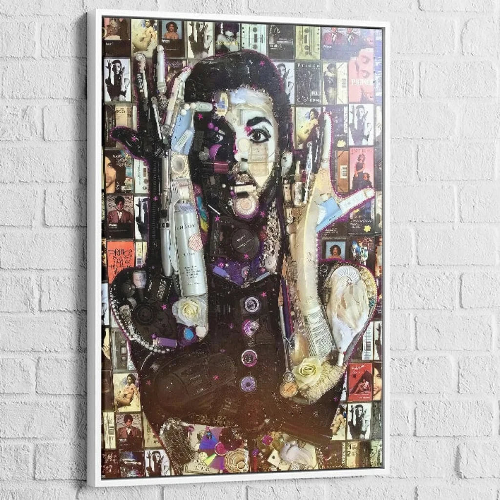 Tableau Prince Portrait Composé 40x60cm / Cadre Blanc Tableau Célébrité