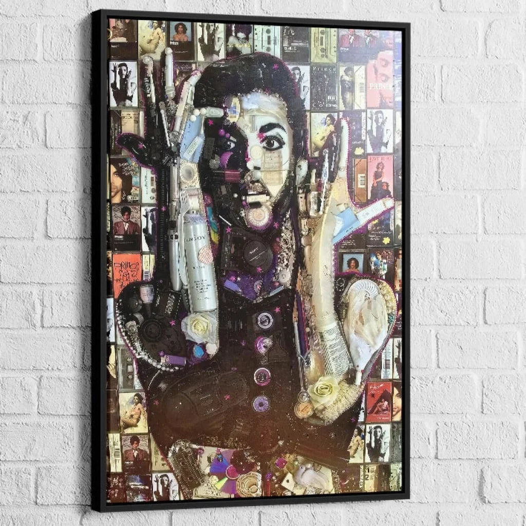 Tableau Prince Portrait Composé 40x60cm / Cadre Noir Tableau Célébrité