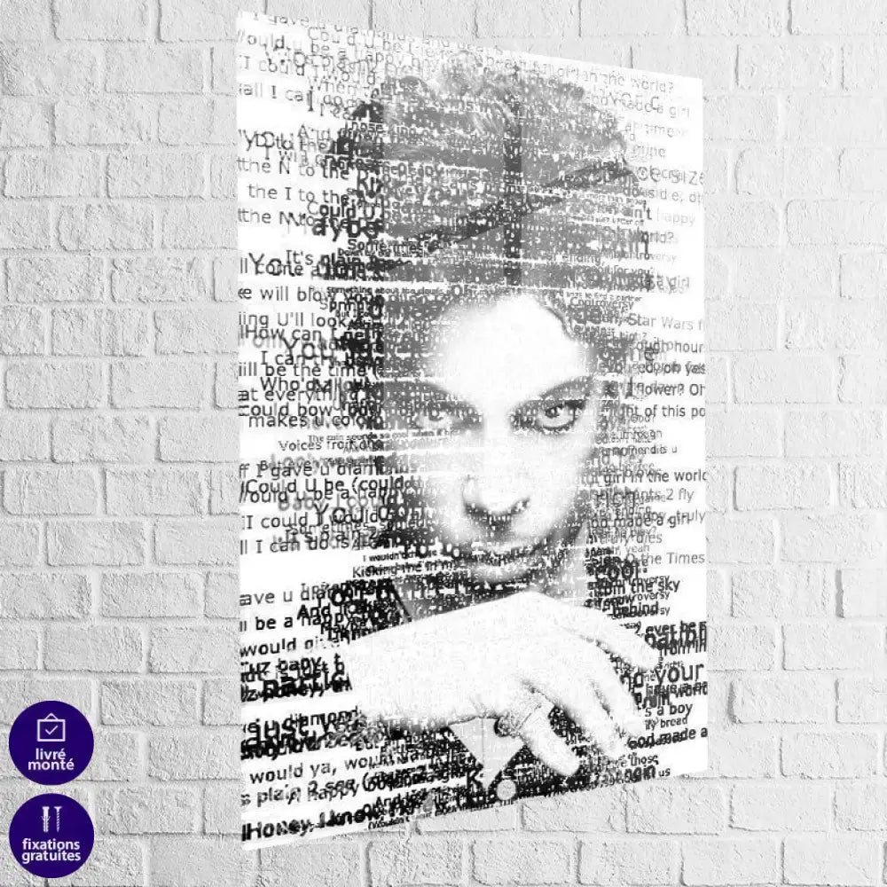 Tableau Prince Révélation Typographique 40x60cm / Plexiglas Tableau Célébrité