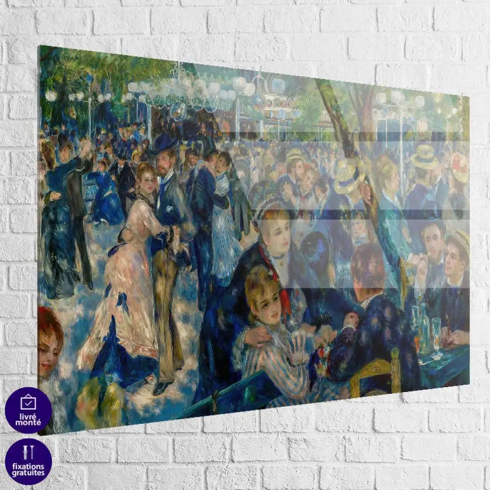Version plexiglas du Bal du Moulin de la Galette, couleurs profondes et brillantes