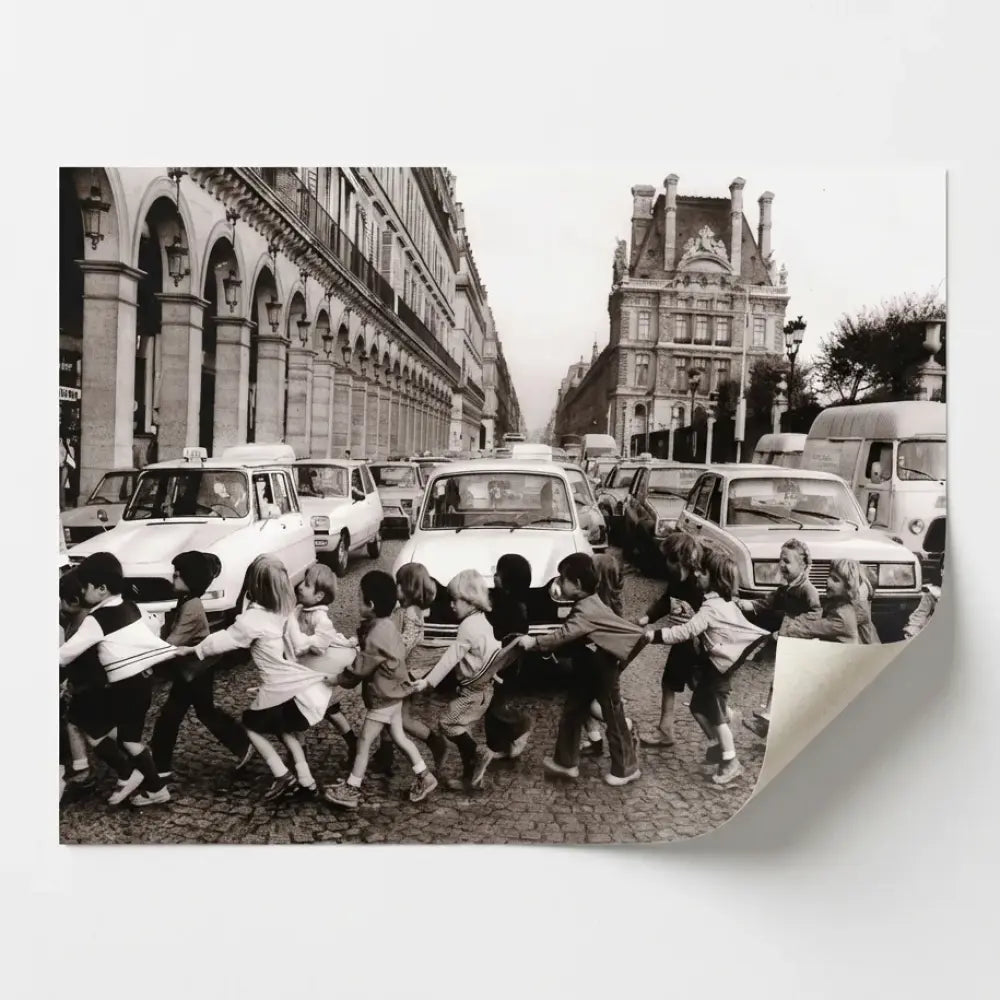 Affiche photo Paris Les tabliers de la rue de Rivoli style Robert Doisneau sans cadre