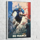 Impression haute définition joueur rugby France en course