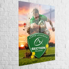 PAU rugby painting, Acrylic Glass Print