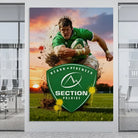 PAU rugby painting Section Paloise player in action wall decoration