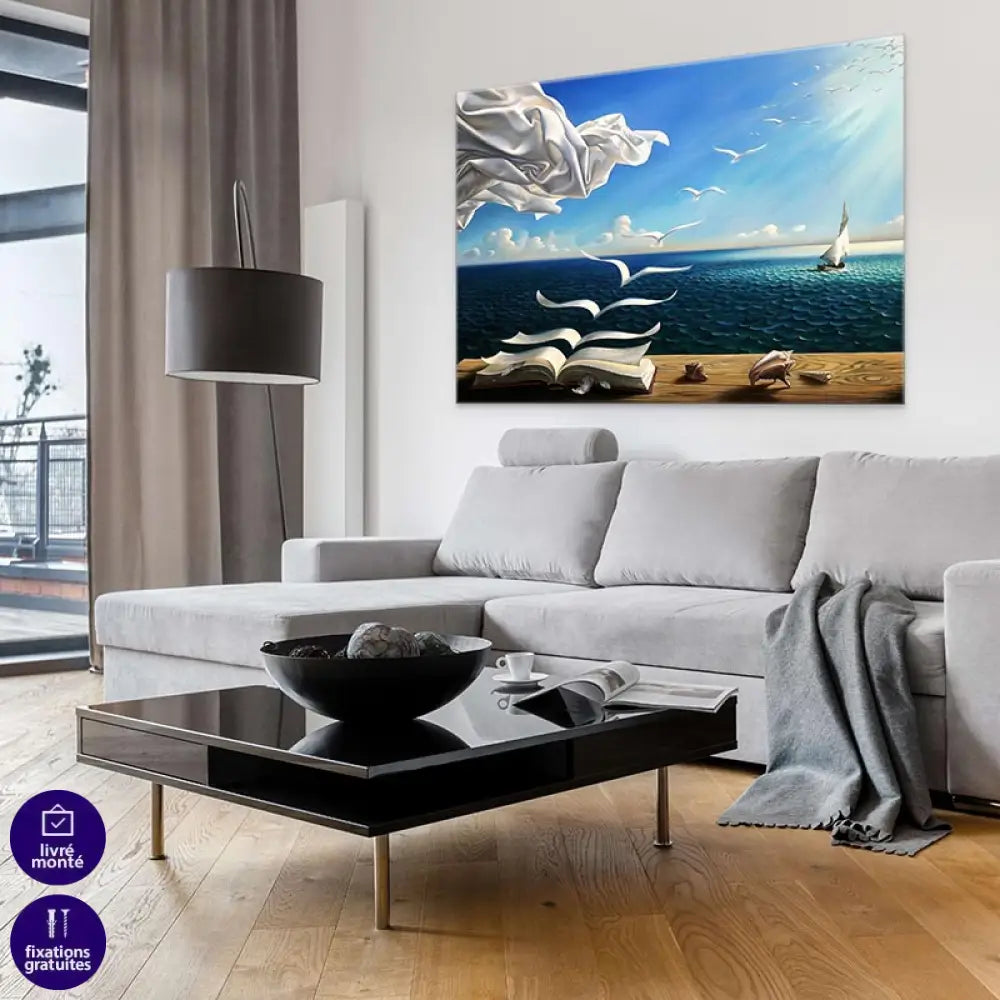 Tableau Salvador Dali L’île aux oiseaux Tableau Salvador dali