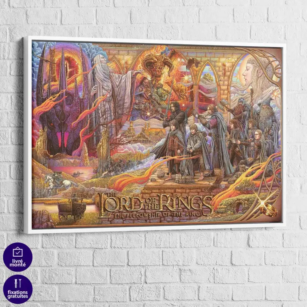 Tableau Seigneur Des Anneaux Illustration - Montableaudeco