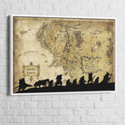 Tableau Seigneur des Anneaux La Map - Montableaudeco