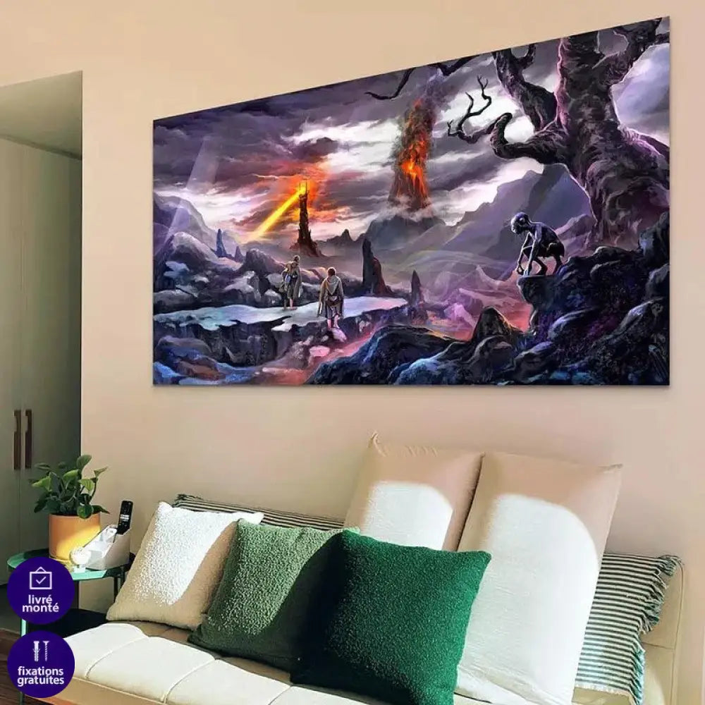 Tableau Seigneur des Anneaux Le Mordor - Montableaudeco