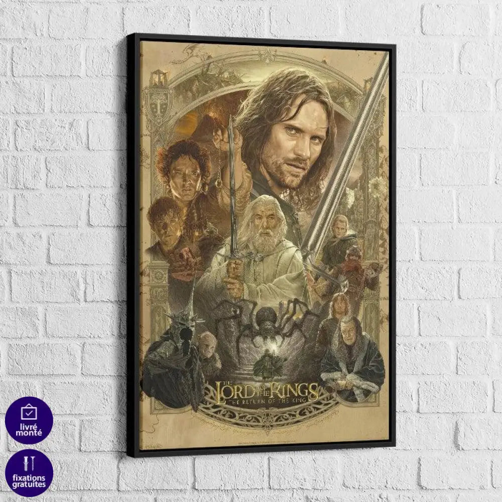 Tableau Seigneur des Anneaux Retour Du Roi - Montableaudeco