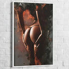 Tableau artistique représentant les courbes féminines avec intensité