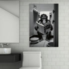 Tableau Singe aux Toilettes 40x60cm / Affiche sans cadre Tableau Singe